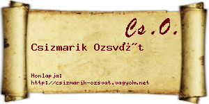 Csizmarik Ozsvát névjegykártya